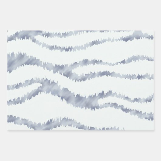 Cloudy Gray Zebra Eraser Scratch Ar Geschenkpapier Set (Vorderseite)