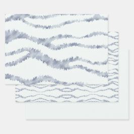 Cloudy Gray Zebra Eraser Scratch Ar Geschenkpapier Set