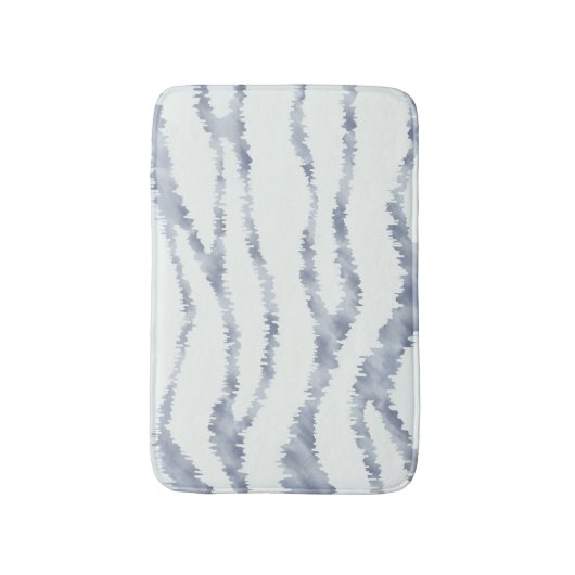 Cloudy Gray Zebra Eraser Scratch Art Badematte (Vorderseite Vertikal)