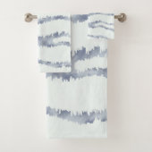 Cloudy Gray Zebra Eraser Scratch Art Badhandtuch Set (Insitu)