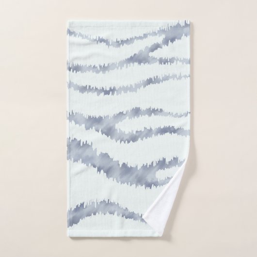 Cloudy Gray Zebra Eraser Scratch Art Badhandtuch Set (Handtuch)