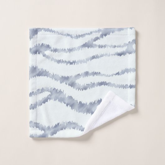 Cloudy Gray Zebra Eraser Scratch Art Badhandtuch Set (Waschlappen)