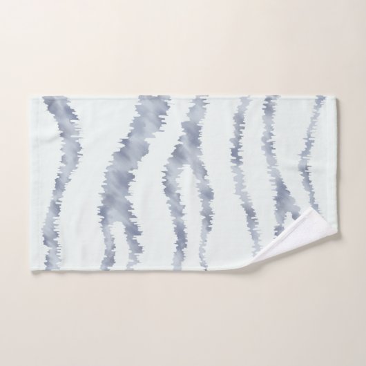 Cloudy Gray Zebra Eraser Scratch Art Badhandtuch Set (Handtuch)