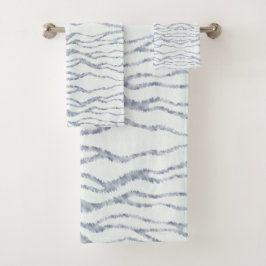 Cloudy Gray Zebra Eraser Scratch Art Badhandtuch Set