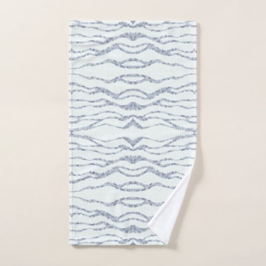 Cloudy Gray Zebra Eraser Scratch Art Badhandtuch Set (Handtuch)
