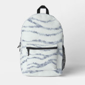 Cloudy Gray Zebra Eraser Scratch Art Bedruckter Rucksack (Vorderseite)
