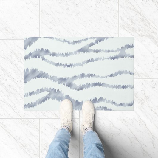 Cloudy Gray Zebra Eraser Scratch Art Fußmatte (Indoor)