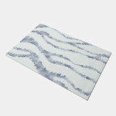 Cloudy Gray Zebra Eraser Scratch Art Fußmatte (Schrägansicht)