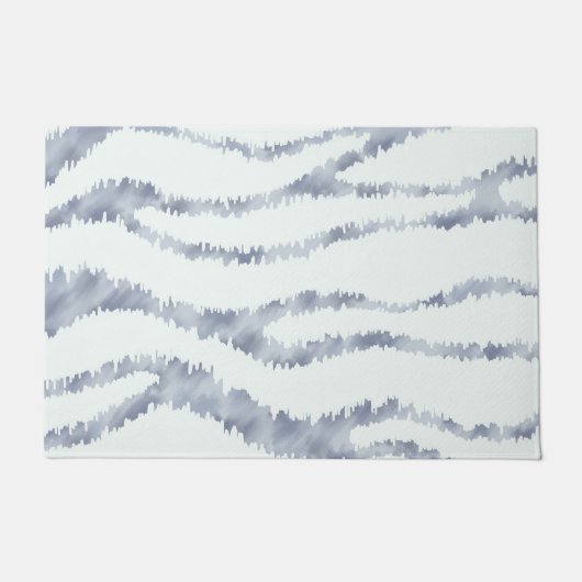 Cloudy Gray Zebra Eraser Scratch Art Fußmatte (Vorderseite)