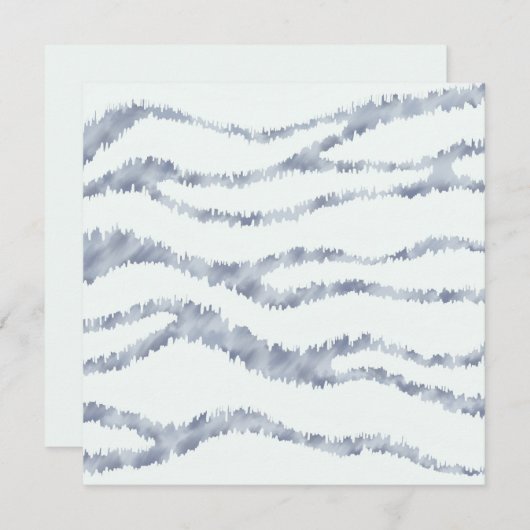 Cloudy Gray Zebra Eraser Scratch Art Karte (Vorne/Hinten)