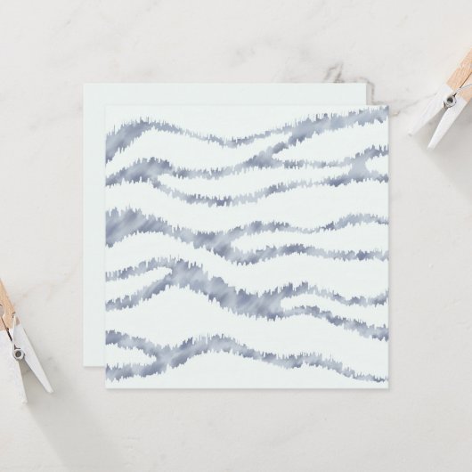 Cloudy Gray Zebra Eraser Scratch Art Karte (Vorderseite/Rückseite Beispiel)