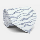 Cloudy Gray Zebra Eraser Scratch Art Krawatte (Gerollt)