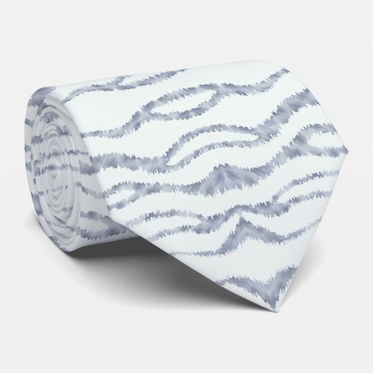 Cloudy Gray Zebra Eraser Scratch Art Krawatte (Gerollt)
