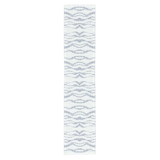 Cloudy Gray Zebra Eraser Scratch Art Kurzer Tischläufer (Vorderseite)