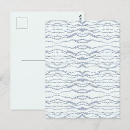 Cloudy Gray Zebra Eraser Scratch Art Postkarte