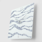 Cloudy Gray Zebra Eraser Scratch Art Quadratische Wanduhr (Winkel)