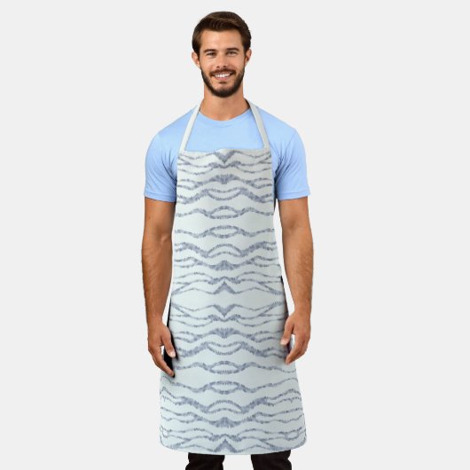 Cloudy Gray Zebra Eraser Scratch Art Schürze (Getragen)