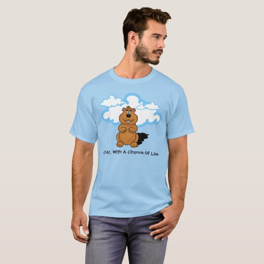 Cloudy Groundhog Day T - Shirt (Vorne ganz)