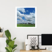 Cloudy Hay Field Poster (Heimbüro)
