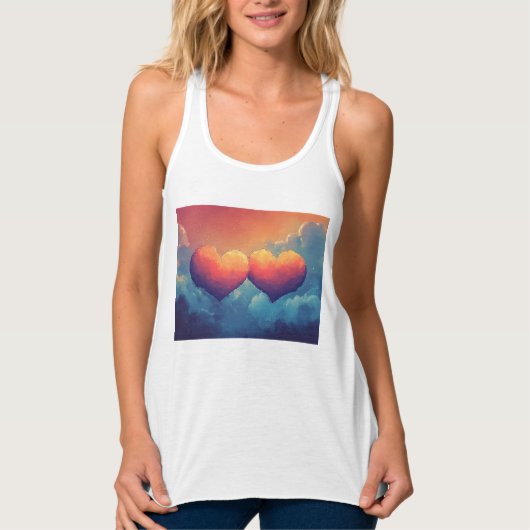Cloudy Hearts - Liebe im Himmel Tank Top (Vorderseite)