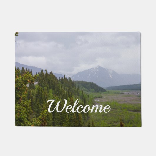 Cloudy in Denali Welcome Doormat Fußmatte (Vorderseite)
