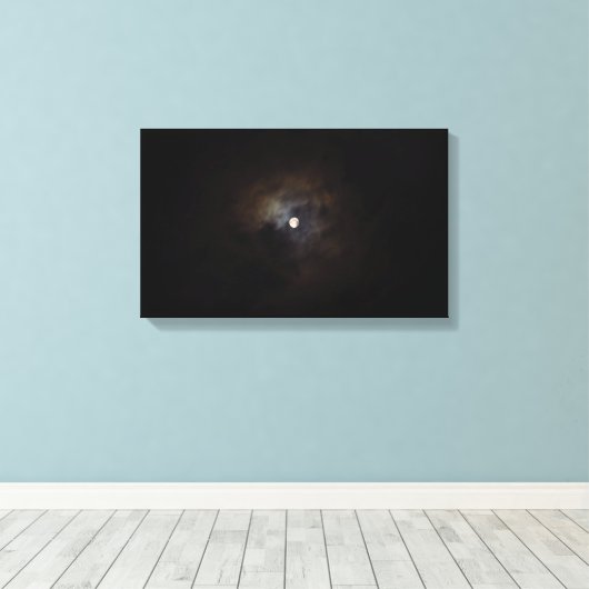 Cloudy Night Moon Leinwanddruck (Insitu (Holzboden))