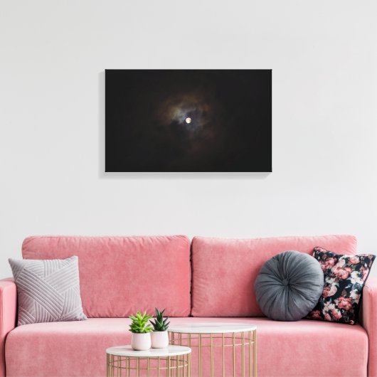 Cloudy Night Moon Leinwanddruck (Insitu (Wohnzimmer))