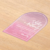 Cloudy Pastel Lila violetter Rahmen Acryleinladungen (Ablage )