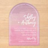 Cloudy Pastel Lila violetter Rahmen Acryleinladungen (Vorderseite)