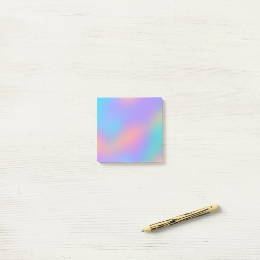 Cloudy Pastel Rainbow Post-it Klebezettel (Auf Schreibtisch)