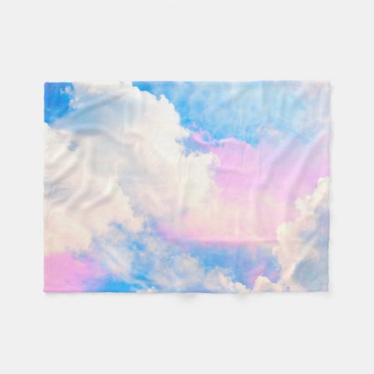 Cloudy Pastel Sky 1 Fleecedecke (Vorderseite (Horizontal))