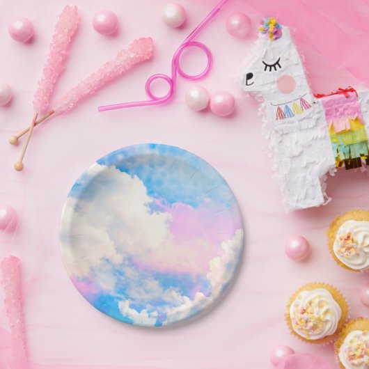 Cloudy Pastel Sky 1 Pappteller (Party)