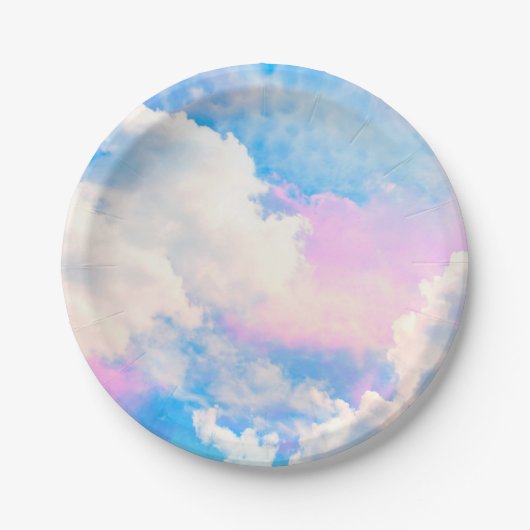Cloudy Pastel Sky 1 Pappteller (Vorderseite)