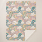 Cloudy Skies Blanket Pastel Sherpa for Sweet Kids Sherpadecke (Vorderseite)