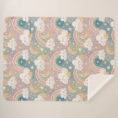 Cloudy Skies Blanket Pastel Sherpa for Sweet Kids Sherpadecke (Vorderseite (Horizontal))
