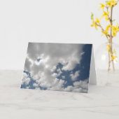 Cloudy Skies Grußkarte Karte (Gelbe Blume)