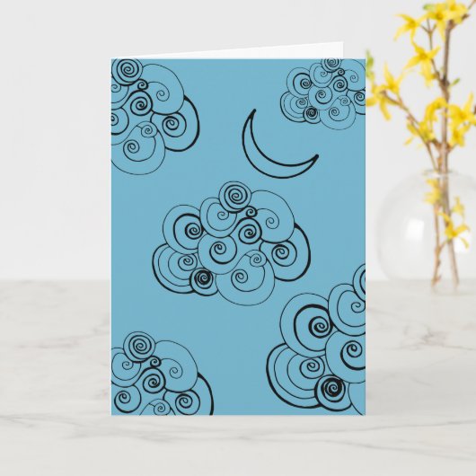 Cloudy Skies Karte (Gelbe Blume)