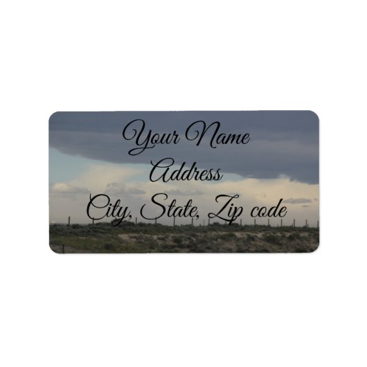 Cloudy Sky Address Labels Adressaufkleber (Vorne)