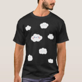 Cloudy Sky Fluffy Lächeln Wolken Grafik T-Shirt (Vorderseite)