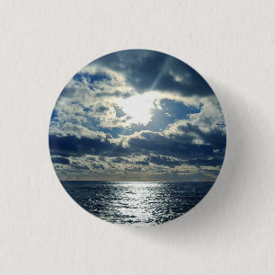 Cloudy Sky in Brighton Seafront Button