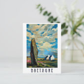 Cloudy Sky Over Bretagne, Frankreich Postkarte (Stehend Vorderseite)