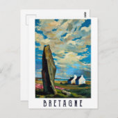 Cloudy Sky Over Bretagne, Frankreich Postkarte (Vorne/Hinten)