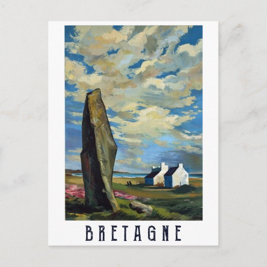 Cloudy Sky Over Bretagne, Frankreich Postkarte (Vorderseite)