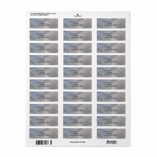Cloudy Sky Return Label (Vorne)