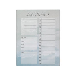 Cloudy Sky To Do List Tagesplaner Notepad Notizblock