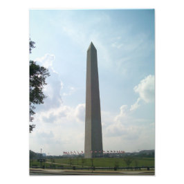 Cloudy Sky und Washington Monument Fotodruck