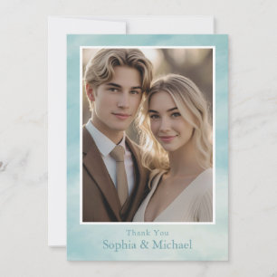 Cloudy Sky Wedding Vielen Dank Card Soft Romantic Dankeskarte