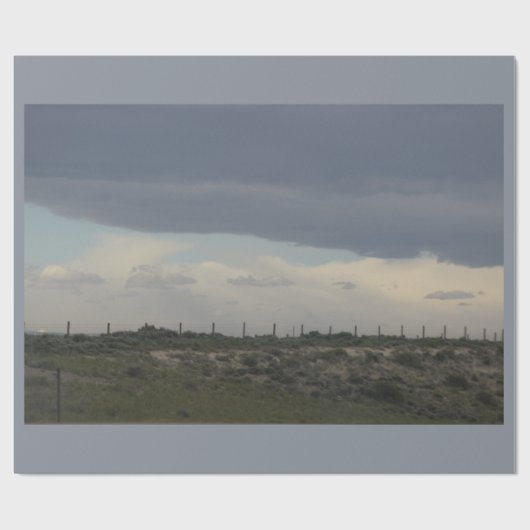 Cloudy Sky Wrapping Paper Geschenkpapier (Flach)