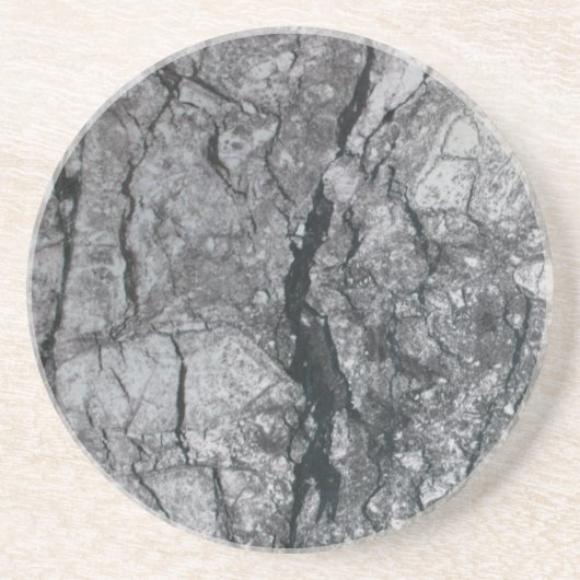Cloudy Slate Black Streaked Marmorstein Oberfläche Sandstein Untersetzer (Vorne)