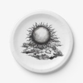 Cloudy Sun Pappteller (Vorderseite)